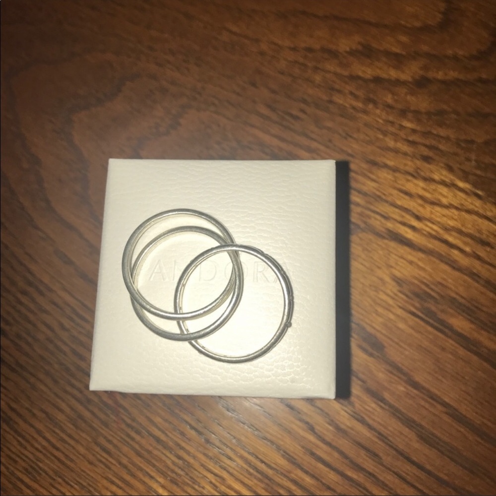Pandora Sterling Silver Interlocking Ring - image 2